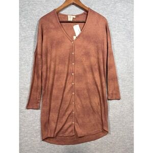 White Crow Womens Dress Sz S Whiskey‎ Grove Thermal Button-Front Casual Boho